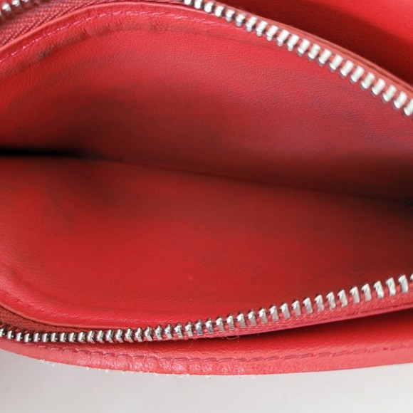 Authentic Louis Vuitton Red Damier Infini Soft Leather Brazza Bifold Wallet Long - Picture 7 of 13